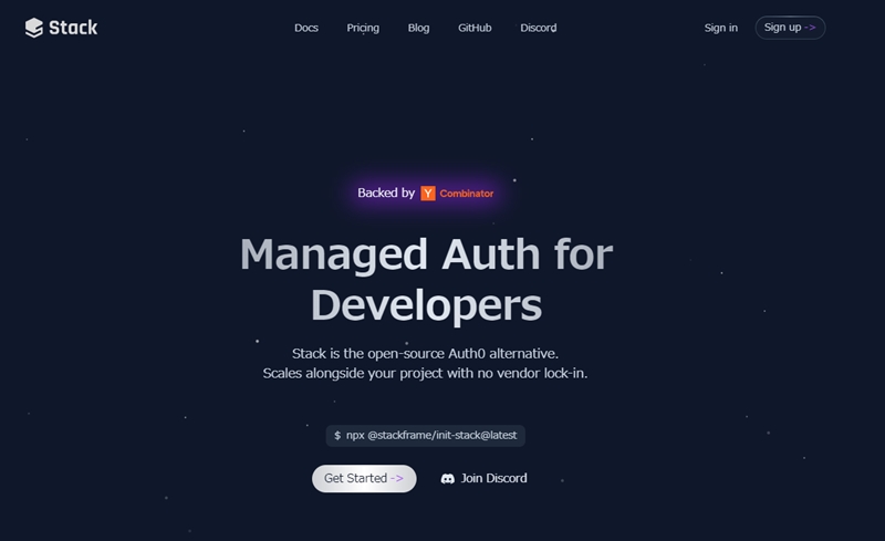 Auth0やClerkなどの代替として開発されたオープンソースの認証プラットフォーム・「Stack」