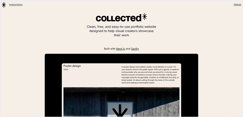 Sanity.ioとNext.jsで構築したオープンソースのポートフォリオ管理システム・「Collected」