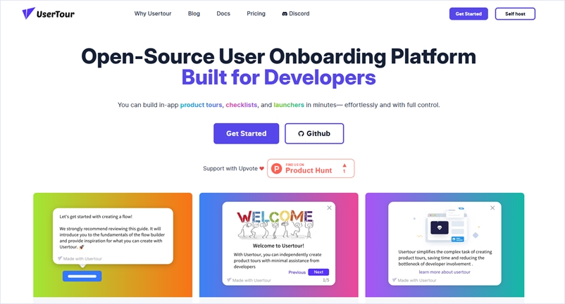 開発者向けに構築されたオープンソースのユーザーオンボーディングプラットフォーム・「Usertour」