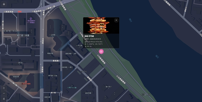 ChronoFrameでの地球儀ビュー